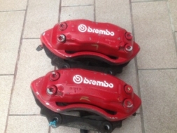 ปั้มเบ้นเเท้ BREMBO 4 POT เก่าญี่ปุ่นเเท้สีเดิมๆผ้าเบรคยังหนาอยู่สภาพดี